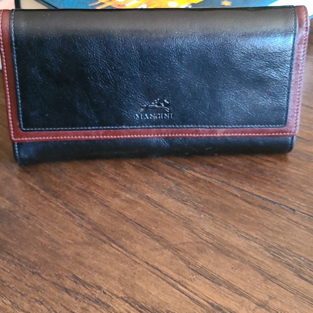 Mancini wallet blk/tan